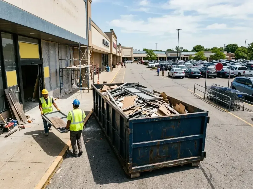retail-store-renovation-debris-003 — frequently asked questions, Roll-off Dumpster Rentals in Castle Pines Village, CO
